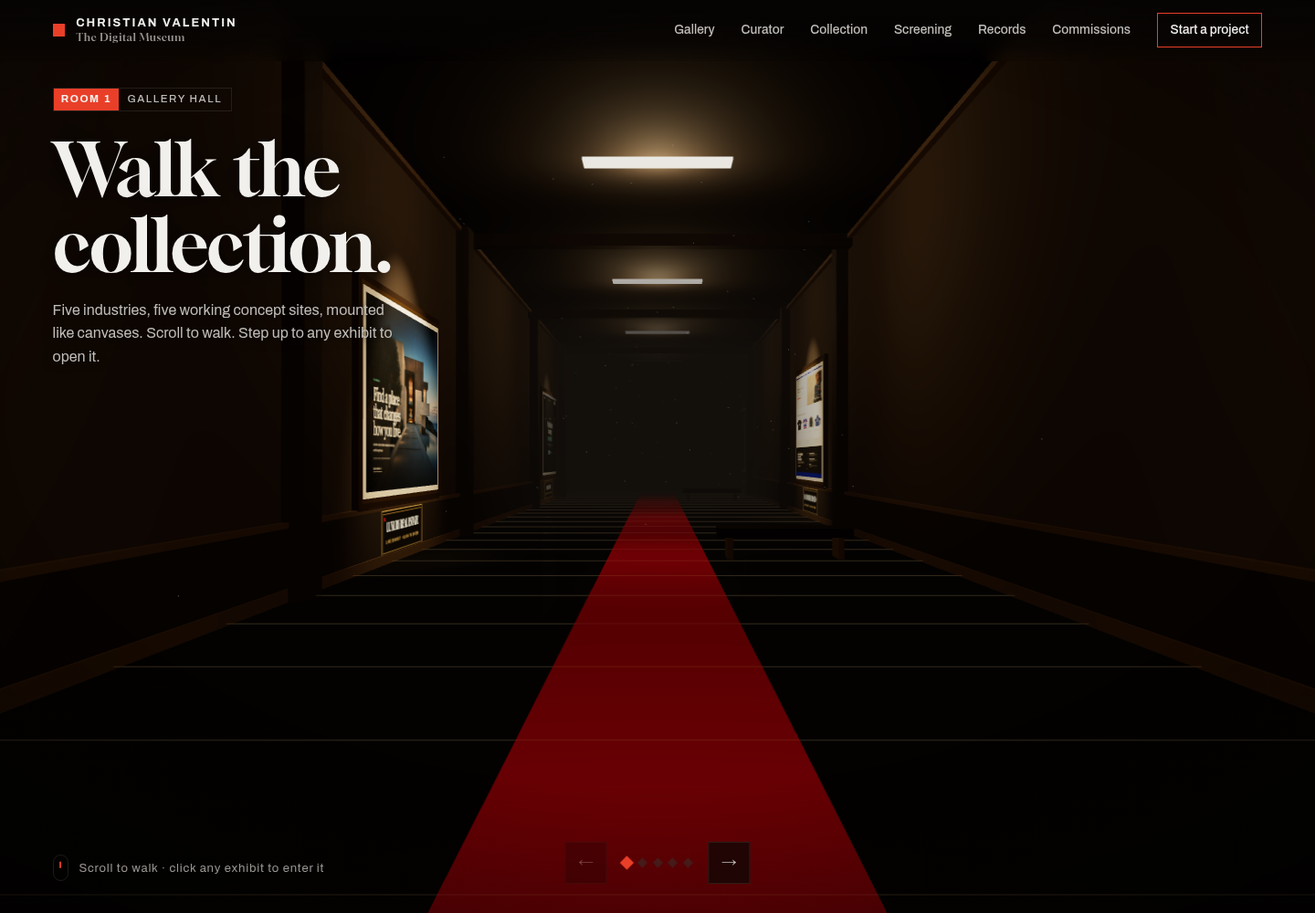 Christian Valentin’s digital museum and immersive gallery